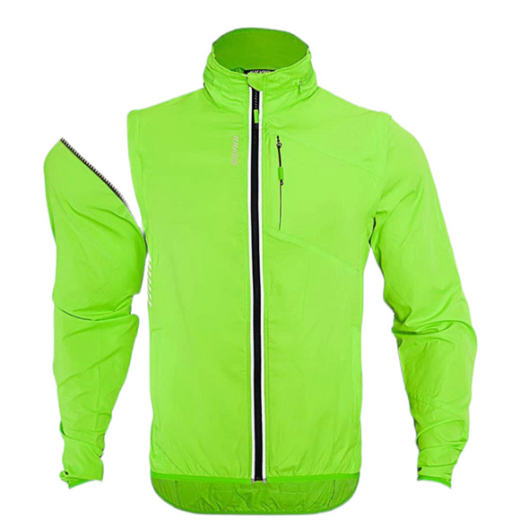 SILVINI Jacket VETTE Mens Neon Green Cycling Running Active Windbreaker NEW - Picture 1 of 12
